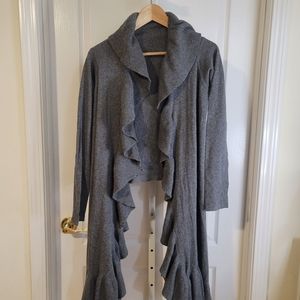 Line Knitwear Scarf Cardigan XS Angora Blended